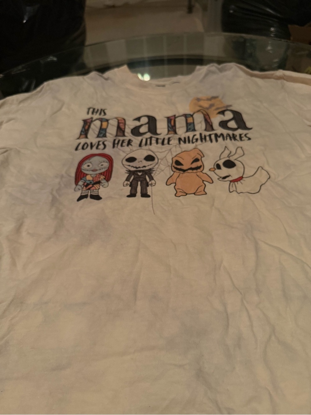 White "This Mama Loves Her Little Nightmares" Graphic Tee